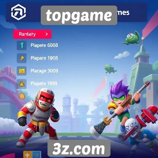 Ranking dos jogos mais populares no Topgame